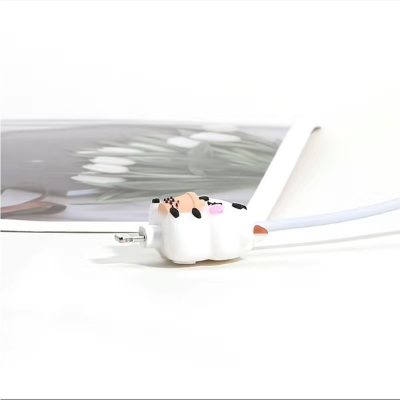[Free add on item] Cute Cow & Bubble Tea Data Cable Protection Set - Four-piece - Picture 4 of 6